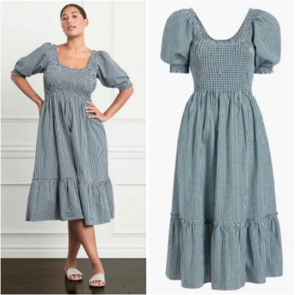NWT Hill House Home Louisa Emerald Gingham Nap Dress Small